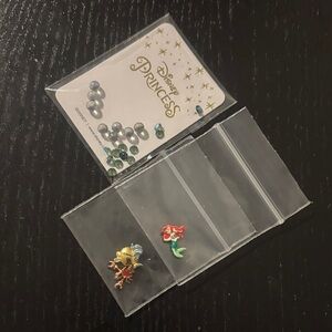 Disney Princess Ariel and Flounder Charms with Beads